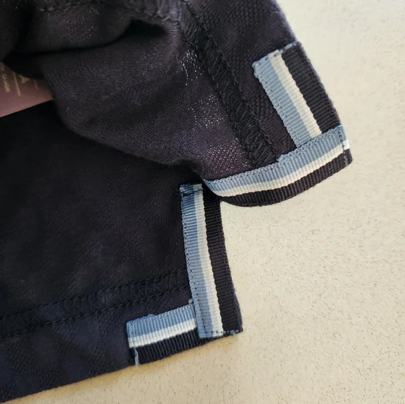 Ted Baker Men’s Textured Cotton Polo Shirt~NAVY~MEDIUM **NEW - Picture 11 of 15